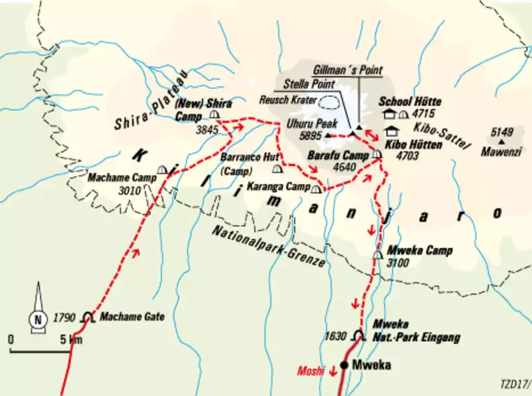 Kilimanjaro: Machame-Route (Southern Cicuit)