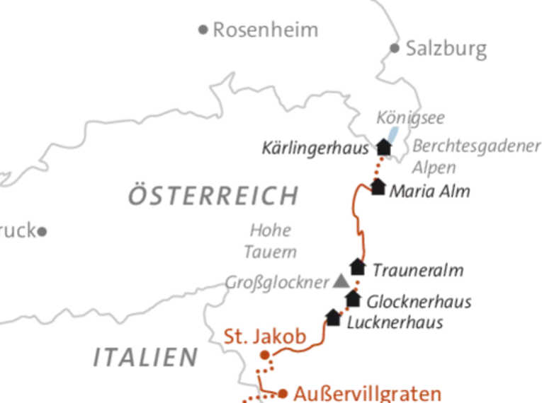 Alpenüberquerung vom Königssee zu den Drei Zinnen für Singles und Alleinreisende