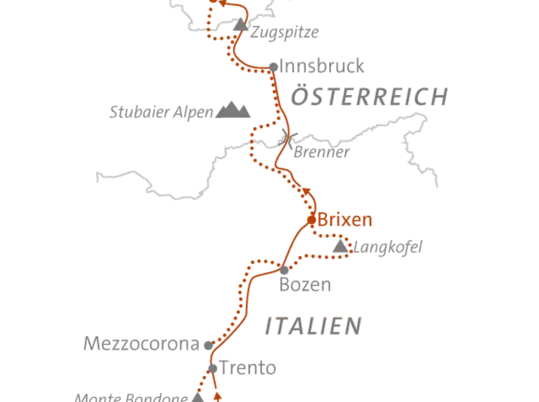 Alpenüberquerung von Garmisch zum Gardasee