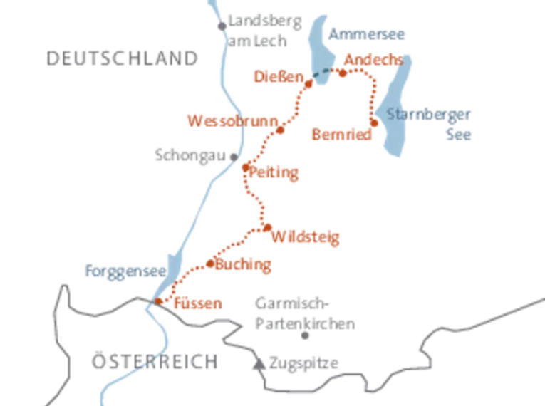 Indviduelle Wanderwoche entlang des König-Ludwig-Weges