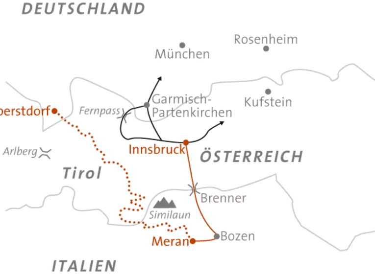 Individuelle Alpenüberquerung Oberstdorf-Meran auf dem E5