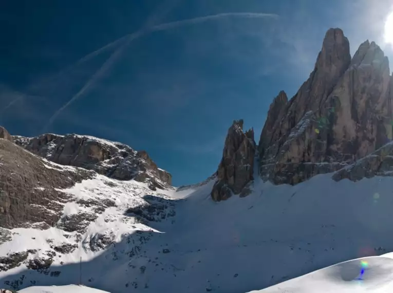 Mittelschwere Schneeschuhtouren in den Dolomiten