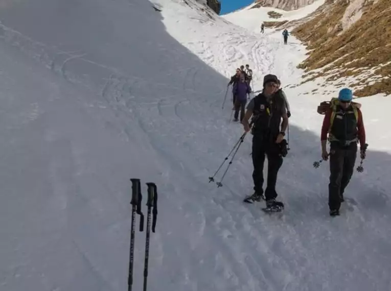 Mitteschwere Schneeschuhwoche im Allgäu