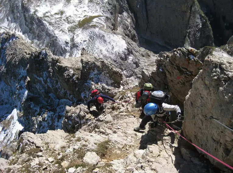 Klettersteigwoche durch den Rosengarten