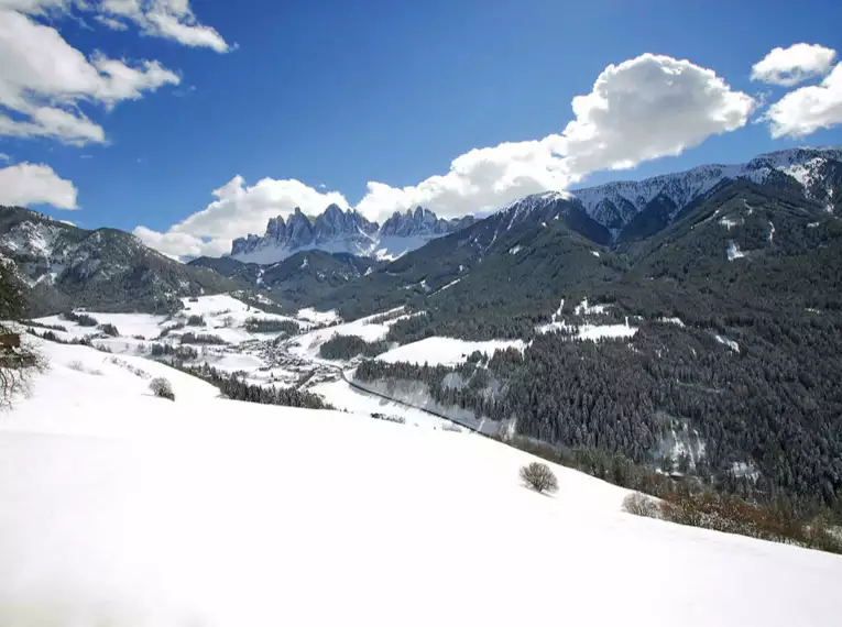 Leichte Schneeschuhtouren im Villnösstal