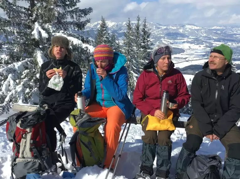 Mitteschwere Schneeschuhwoche im Allgäu