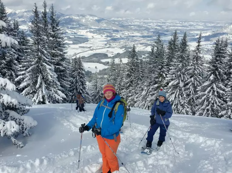 Mitteschwere Schneeschuhwoche im Allgäu