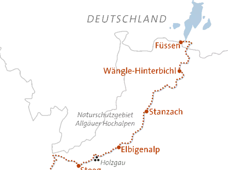 Entlang des Lechwegs zu Ludwigs Märchenschlössern