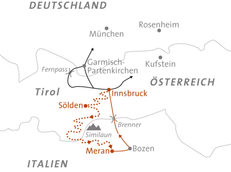 Von Innsbruck nach Meran