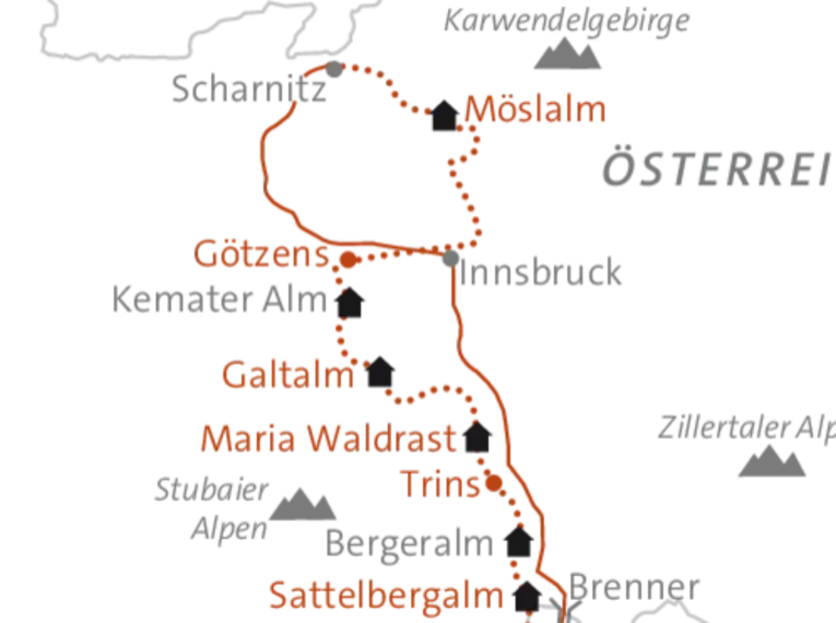 Individuelle Alpenüberquerung von Alm zu Alm