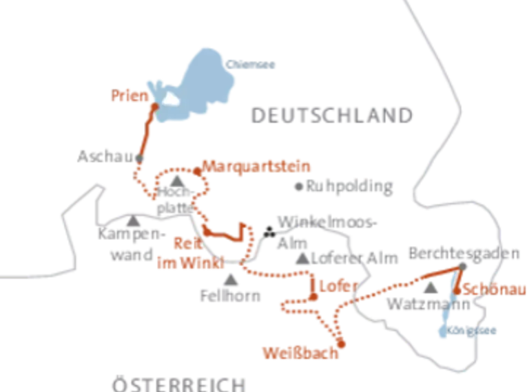 Individuelle Trekkingwoche vom Königssee zum Chiemsee