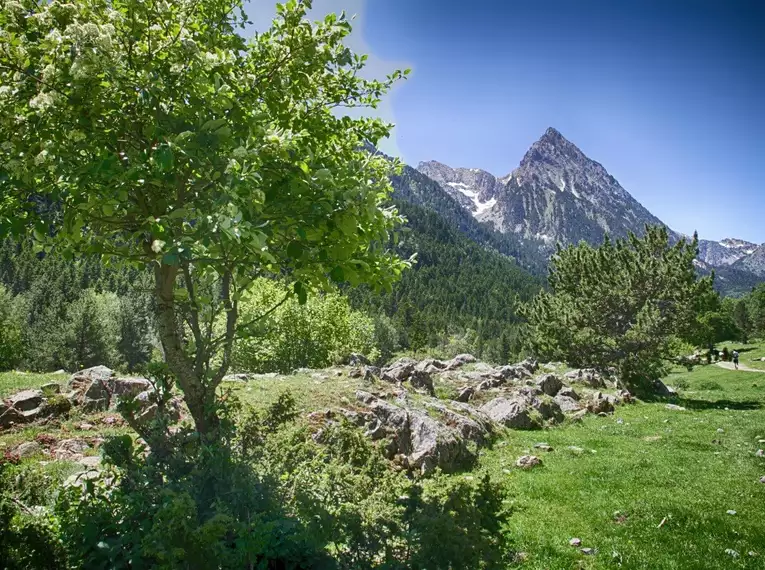 Die Zentralpyrenäen von einem Standort erwandern