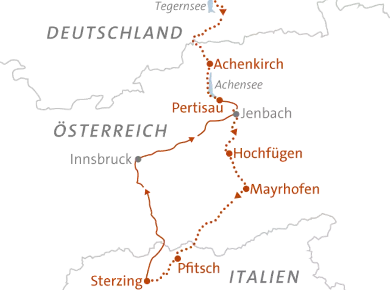 Individuelle Alpenüberquerung vom Tegernsee nach Sterzing 